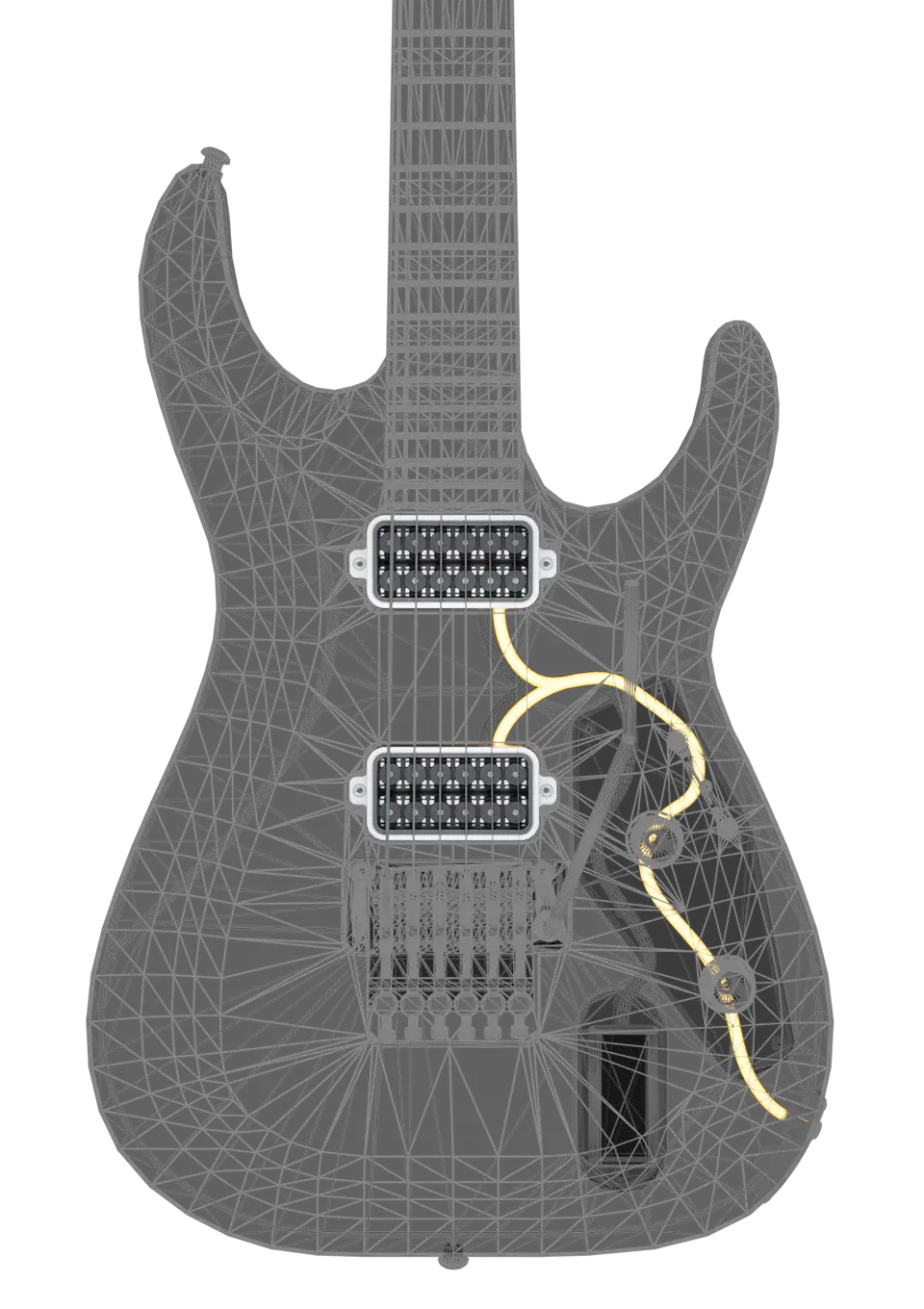 NeuraCoil guitar wireframe in passive mode